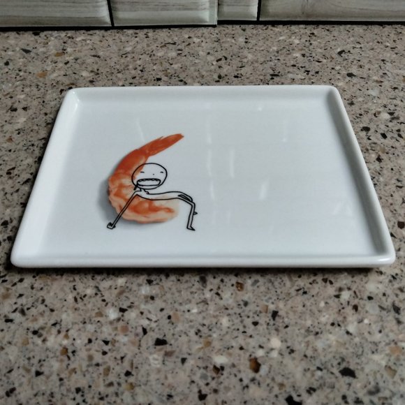 NWT 2011 Retired Oliver Shrimp Lounge Appetizer Plate - Picture 2 of 4